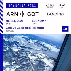 Landing #23. SAS A320neo (ARN-GOT)