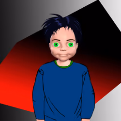 Doll Face with Green Eyes