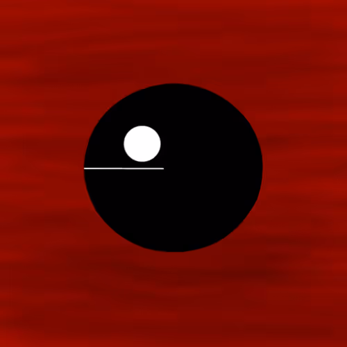 The Red Backround WhiteEyes Black PacFace