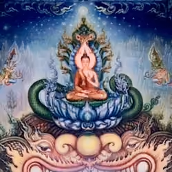 Naga in a Blue Temple
