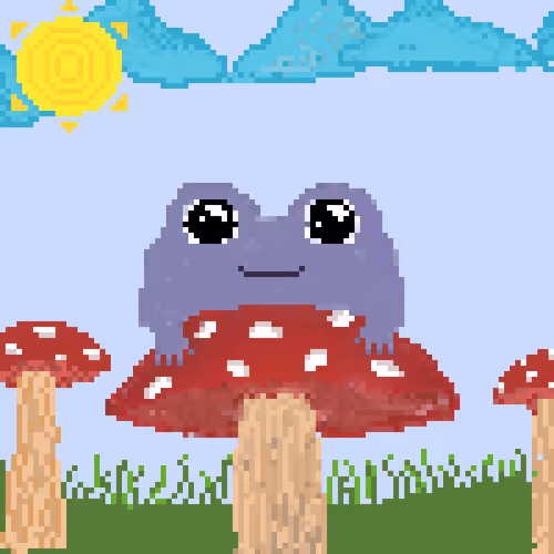 Froggie on a Mushroom