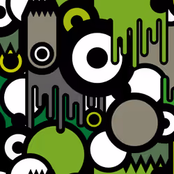 Pattern Acid Multigreen by Fakko_ArtDesign