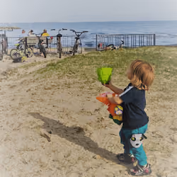 Grandma at the beach