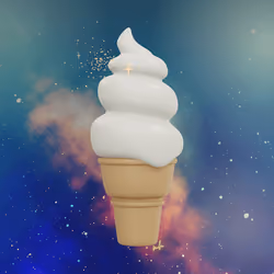 vanilla soft serve ice cream cone