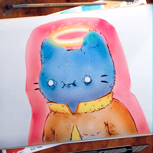 VVatercolor Cool Cats