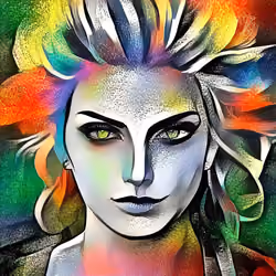 Raining Pixels Generated Portraits