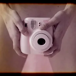 pink polaroid.