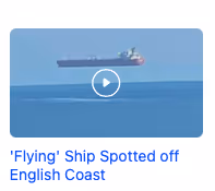 Flying Ship Spotted off English Coast