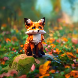 Pixel fox baby