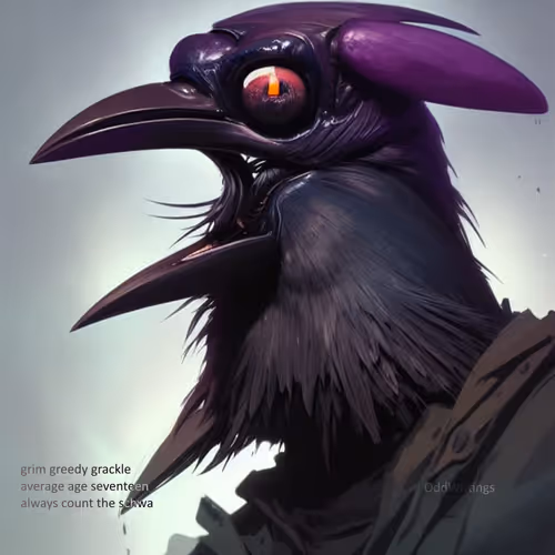 12 Ways Of Looking At A Grackle Haiku