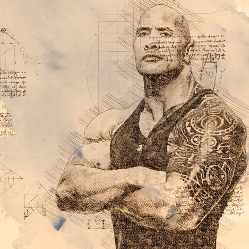 Da Vinci art #5 - Dwayne Johnson