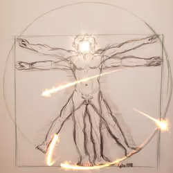 Vitruvian Man Gone Atomic