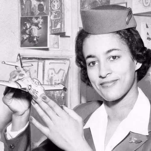 FIRST BLACK FIGHT ATTENDANT 