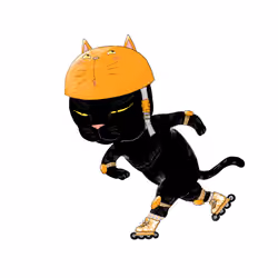 Roller-skating Cat