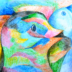 Birds Boho Chic. Sketch 2021. 