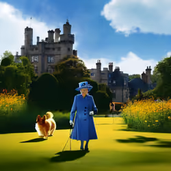 Queen And Corgi