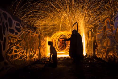Fire in exciting nights