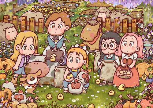 Little farm girls