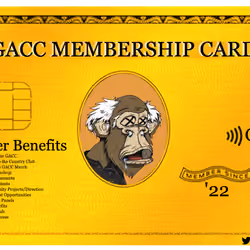 Grandpa Ape Country Club Official Membership Card #1603