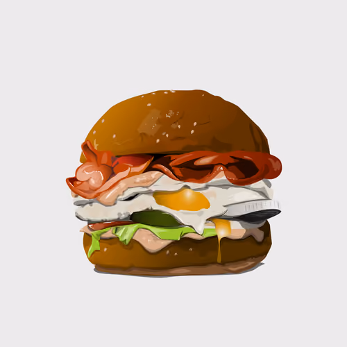 Egg and Bacon Burger