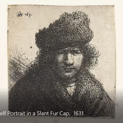 Self Portrait in a Slant Fur Cap,  1631_animated