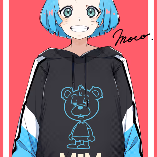 MUGI626×Moco　ムギモココラボ　”ネコミミGIRL BLUE”