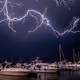 Lightning Up The Marina by Dave Paddick | Two Photographers One Bolt