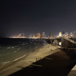 Night Skyline Beach of Tel Aviv