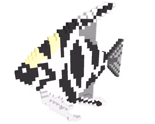 #2 Yellow Marble Angelfish