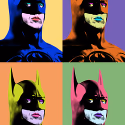 Batman / Michael Keaton / Andy Warhol Style