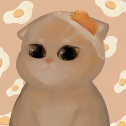 #59 A raw egg is on the cat's head