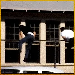 #801 Teenager Shenanigans, Hopping Fence & Running Over Train Tracks - 1960s - Found Footage NFT: Su
