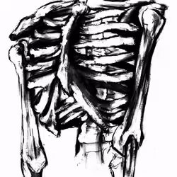 Charocoal Rib Cage Anatomy