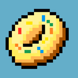 Yellow Frosted Donut With Sprinkles