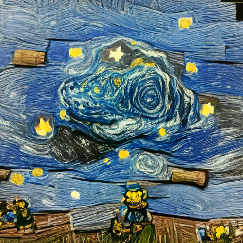 2 - The Starry Night by Vincent Van Gogh (circa June 1889)