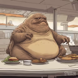 Jabba the Hutt at burger king