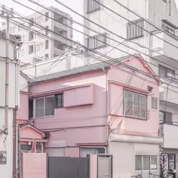 Pink residence in Morishita, Tokyo, 2016
