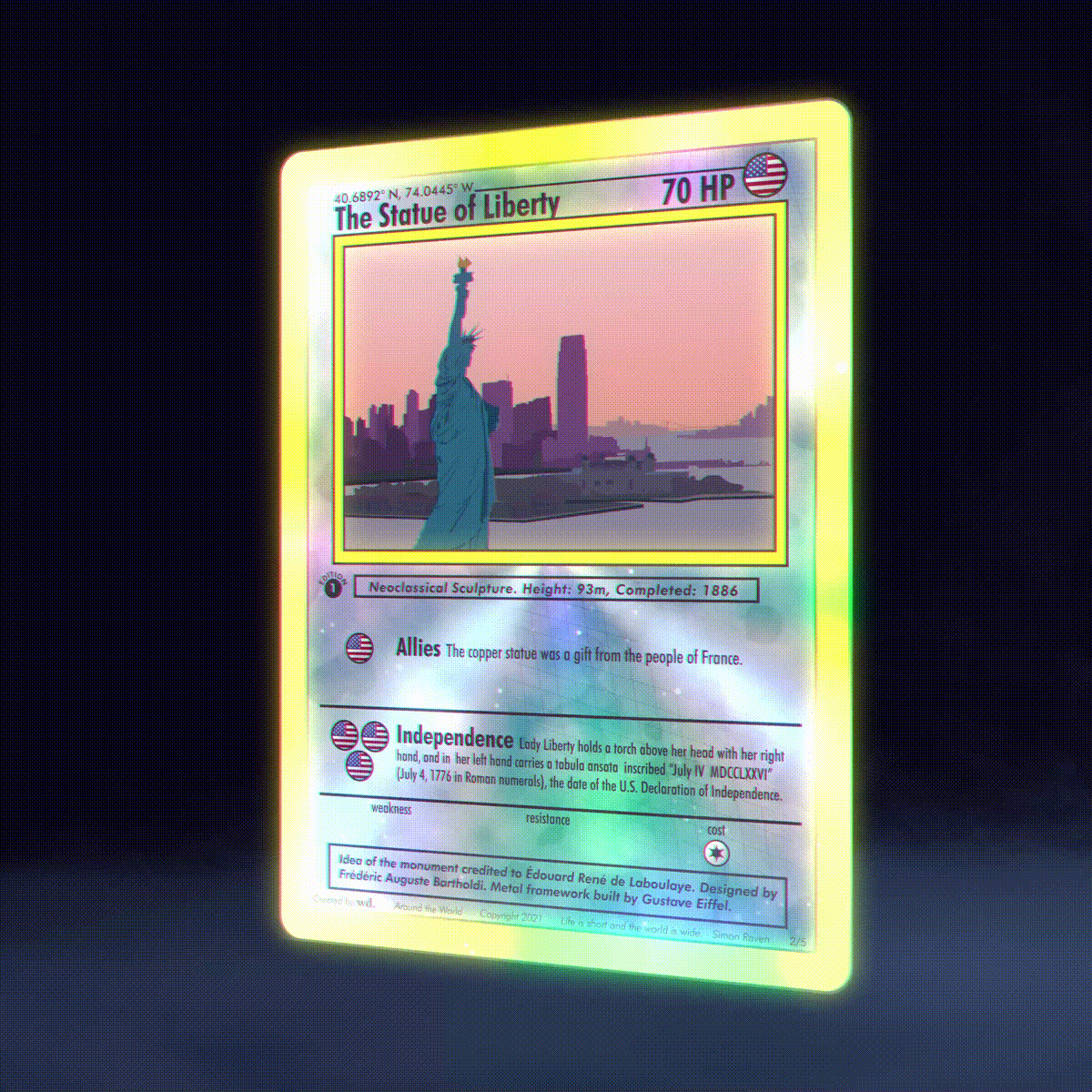 The Statue of Liberty #6/5 [Holographic] - Around the World