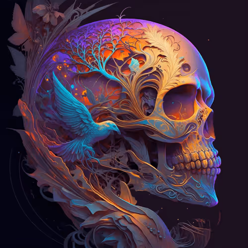 METAL SKULL AND BONES
