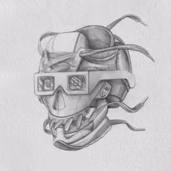 #004 90s 3d Glasses Sketch