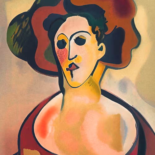 'Portrait of a Curly Woman' |Paolo Galleri|