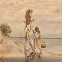 Mother & daugther at the beach