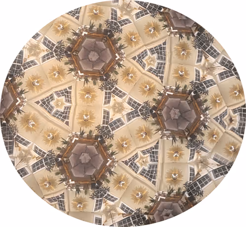 Digital Pictures of Kaleidoscope Images - Golden Mirror