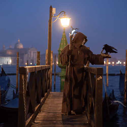 Venice Carnaval People #5 - Magician with a crow