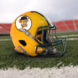 Bored Ape #2177 American Football Helmet