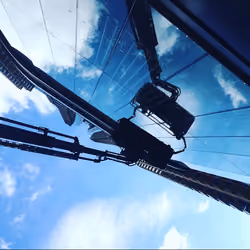 Gondolas and blue sky
