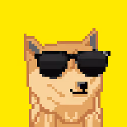 Doge Pixel Art Collection #059 - Doge with Sunglasses