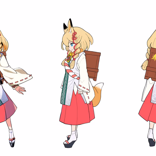 #003 済世の狐　Savior fox medium(設定画)