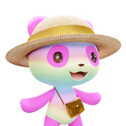 3D LEELEE-Straw hat-Rainbow02-#20089