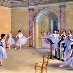 “Le Foyer de la danse à l'Opéra de la rue Le Peletier” The Dance Foyer at the Opera on the rue le Pe